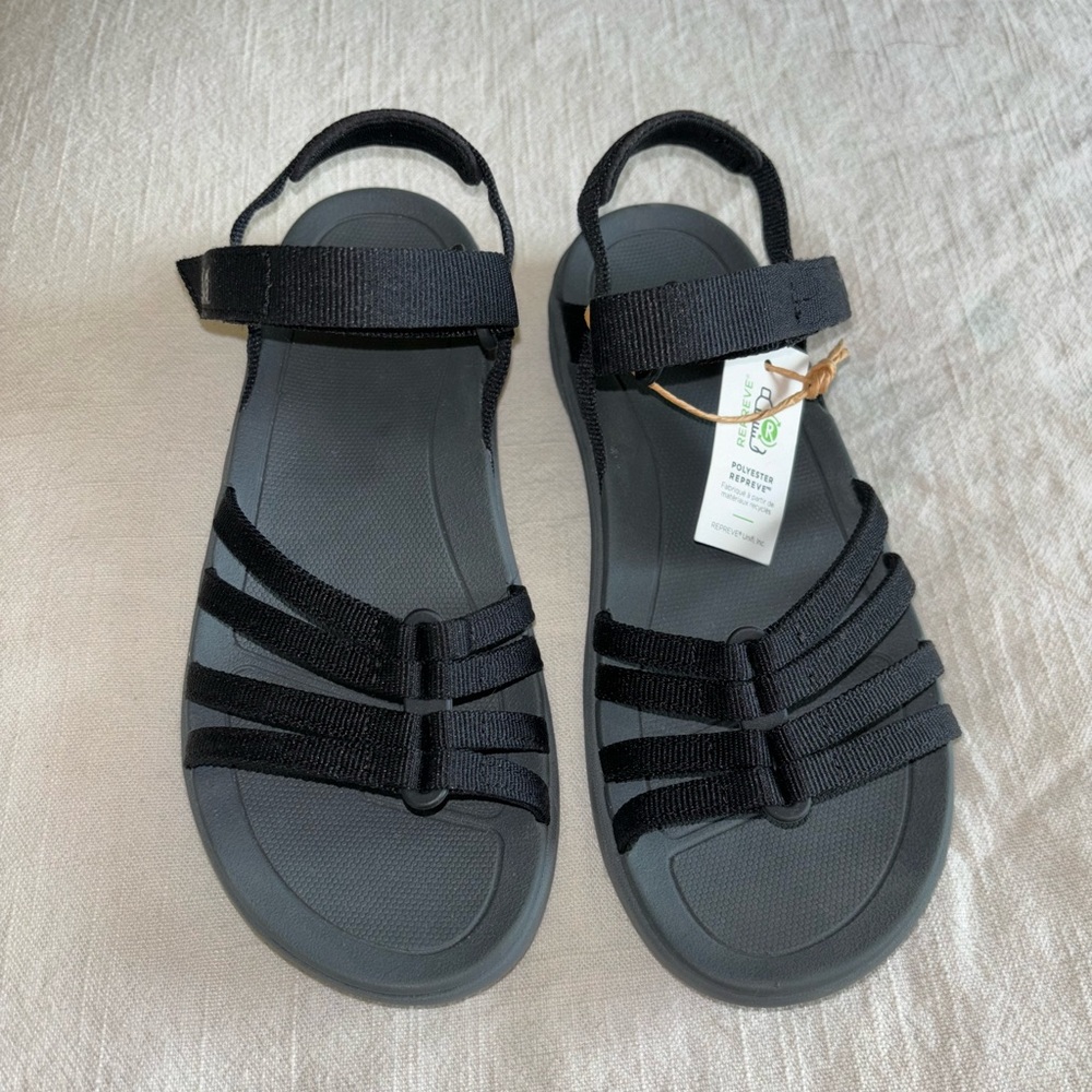 NWT black strappy Teva sandals size 5.5
